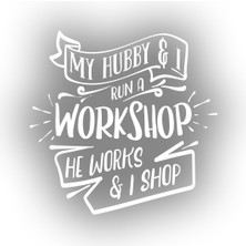 Workshhop Sticker 17X17 cm Beyaz