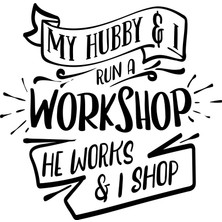 Workshhop Sticker 17X17 cm Siyah