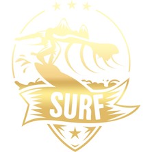 Surf Sticker 17X17 cm Gold