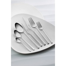 TeknoTrust 12 Kişilik Parlak Çatal Kaşık Bıçak Takımı, 84 Parça Gümüş Renk Set