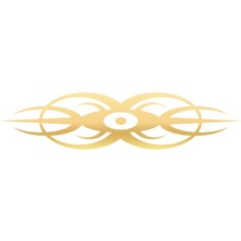 Göz Tribal Sticker 17X17 cm Gold