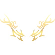 Çift Tribal Sticker 17X17 cm Gold