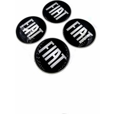Fiat Tasarım Damla Sticker Siyah Fiat Jant Göbeği 5.5cm Uyumlu