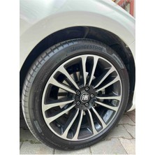 Fiat Tasarım Damla Sticker Siyah Fiat Jant Göbeği 5.5cm Uyumlu