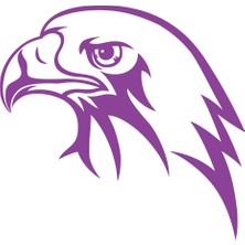 Kartal Kafası Sticker 17X17 cm Mor