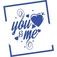 Yo And Me Sticker 17X17 cm Mavi