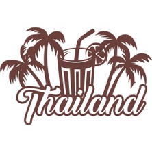 Thailand Sticker 17X17 cm Kahverengi