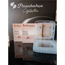 TeknoTrust Şeffaf cam tatlı tabağı, 6'lı set, şık ve kullanışlı ev gereçleri