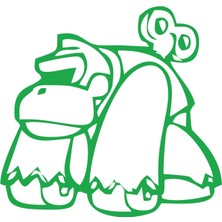 Goril Sticker 17X17 cm Yeşil