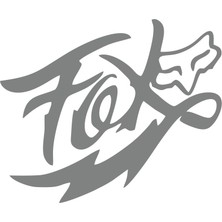 Fox Tilki Sticker 17X17 cm Gri