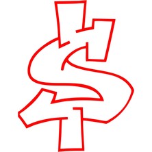 Dolar Sticker 17X17 cm Kırmızı