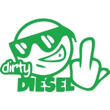 Dirty Diesel Sitcker 17X17 cm Yeşil