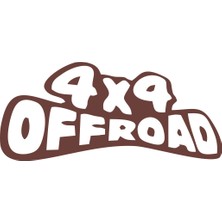 4x4 Off Road Sticker 17X17 cm Kahverengi