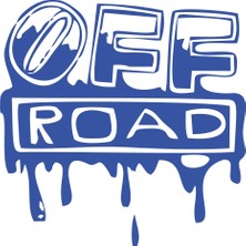 Offroad Sticker 17X17 cm Mavi