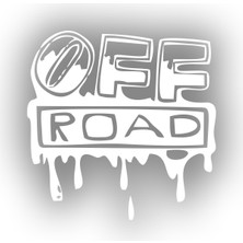 Offroad Sticker 17X17 cm Beyaz