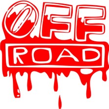 Offroad Sticker 17X17 cm Kırmızı