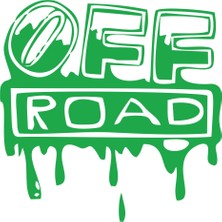 Offroad Sticker 17X17 cm Yeşil