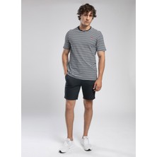 Lee Cooper Skyler Erkek %100 Pamuk O Yaka T-Shirt Lacivert