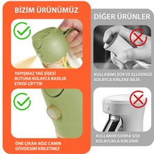 TeknoTrust Çift Fonksiyonlu Cam Yağdanlık ve Sıvıyağ Şişesi, Beyaz, 2'li Set, 400 ml