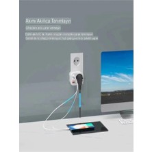 AC-115 2500W 3.4A 2usb 1type-C 1soket Akım Korumalı Şarj Adaptörü Priz Çoğaltıcı