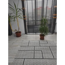 Modern Desenli Ekru Halı 160*230