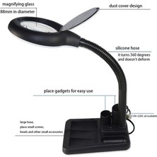 Unncanny LED Büyüteç Lamba 5x 10X Işıklı Büyüteç Masa ve Masa Lambası Zemin Standı Okuma, Tamir Için Ayarlanabilir Büyüteç Büyüteç (Siyah) Abd Plug (Yurt Dışından)