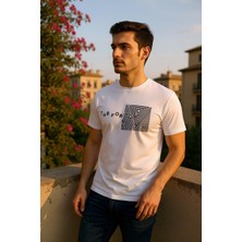 Erkek  Baskılı Yumuşak Pamuklu T-Shirt