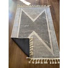 Gri Geometrik Desenli Halı