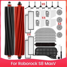 Pshcooe Roborock S8 Maxv Robot Süpürge Için Aksesuar Seti Ana Fırçalar Toz Torbaları Mendiller Yan Silecekler Filtreler Yan Fırçalar (Yurt Dışından)
