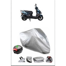 Breen Falcon Mocco 125  Uyumlu Gri Motosiklet Brandası Arka Çanta Uyumlu