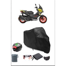 Breen Aprilia Sr Gt 125 Siyah Motosiklet Brandası Arka Çanta Uyumlu