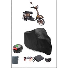 Breen Arora Dazzle 50 Siyah Motosiklet Brandası Arka Çanta Uyumlu