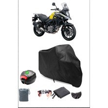 Breen Suzuki V-Strom 800 De Siyah Motosiklet Brandası Arka Çanta Uyumlu
