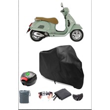 Breen Vespa Gts 300 Super Sport Siyah Motosiklet Brandası Arka Çanta Uyumlu
