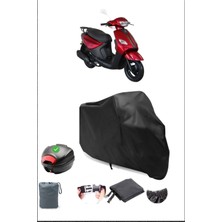 Breen Volta Apec 49.4 Siyah Motosiklet Brandası Arka Çanta Uyumlu