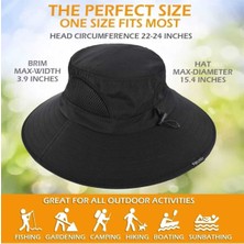 Uniquetrenders Unisex Yazlık Geniş Kenarlı Maxi Boy Fileli Katlanabilir Safari Outdoor Plaj Şapkası