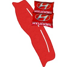 Hyundai Accent Yumurta Kasa Kırmızı Torpido Koruma Halısı | Hyundai Dijital Baskılı Araç Yastık