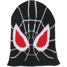 Erkek Çocuk Siyah Örümcek Adamlı Bere