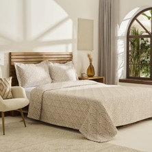 Kaşmir Home Space Çift Kişilik Yatak Örtüsü Takımı Bej