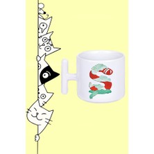 Ş Harf Yeni Yıl Noel Yılbaşı Tasarım Baskılı Beyaz T Sap Kupa Bardak