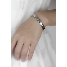 Italyan 18-21CM Beden Seçenekli Charm Çelik Bileklik SCB38