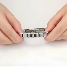 Italyan 18-21CM Beden Seçenekli Charm Çelik Bileklik SCB38