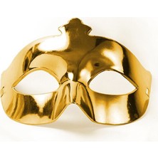 ForWhat Büro Ev Ofis Gösteri Balo Kostüm Maskesi Için 16X10CM Golden Parlak Maske