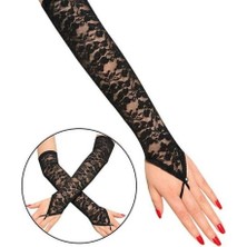 ForWhat Büro Ev Ofis Etkinlik Gösteri Kostümü Için Parmak Askılı Zarif Dantel Eldiven