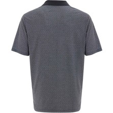 Siyah Regular Desenli Polo Yaka Tişört