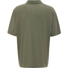 Haki Regular Armürlü Polo Yaka Tişört