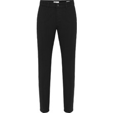 Siyah Regular Armürlü Pantolon