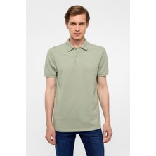 Haki Regular Armürlü Polo Yaka Tişört