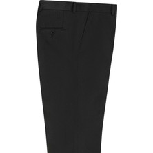 Siyah Regular Desenli Kumaş Pantolon