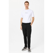 Siyah Regular Düz Jogger Pantolon
